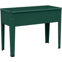 Raised Planter Metal Raised Garden Bed on Legs Drainage Hole Foot Covers