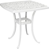 Outdoor Garden Table 38mm Dia. Umbrella Hole Cast Aluminium Patio End Table Anti slip Foot Pads Garden