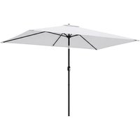 Garden Parasol Parasol Umbrella Crank Handle Tilt Function Polyester Canopy Cream