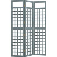 3 Panel Garden Privacy Screen Freestanding Foldable Wooden Outdoor Divider Trellis Decorative Privacy Screen