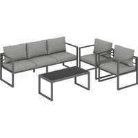 4 Piece Outdoor Garden Furniture Set Patio Furniture 3 Seater Sofa Armchairs Coffee Table