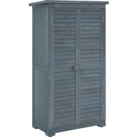 87 x 47 x 160cm Outdoor Storage Cabinet 3 Tier Shelves Asphalt Roof & Double Door Patio & Garden Aosom UK