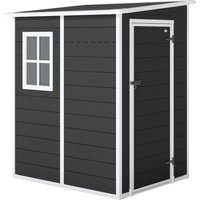 4x5 Garden Storage Shed Lean to Shed Lockable Garden Shed Window Vent Plastic Roof