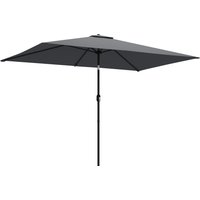 Garden Parasol Parasol Umbrella Crank Handle Tilt Function Polyester Canopy Dark Grey