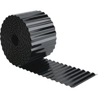Metal Garden Edging Border 8 x 21.3 ft Corrugated Heavy Duty Galvanised Steel Lawn Edging Dark Grey