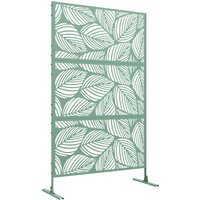 Metal Decorative Privacy Screen Outdoor Divider Leaf