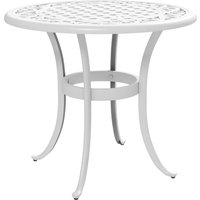 60 cm Round Garden Table Cast Aluminium Outdoor Patio Table