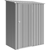 5ft x 3ft Garden Storage Shed Outdoor Metal Shed Sloped Roof Aluminium