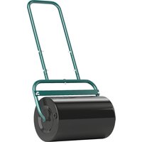 Fillable Cylinder Steel Lawn Roller Dark Green