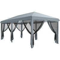 6x3m Pop Up Gazebo Wedding Tent w 6 Mesh Walls & Carry Bag Aosom UK