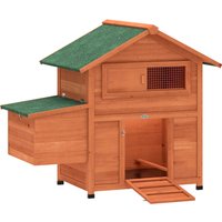 Chicken Coop Wooden Hen House Nesting Box Pull Out Tray Sliding Window Waterproof Roof Perches Ramp