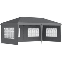 3 x 6m Heavy Duty Gazebo Party Tent Garden Marquee Removable Sidewalls Carry Bag Aosom UK