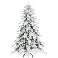 6ft Super Flocked Christmas Tree Green White