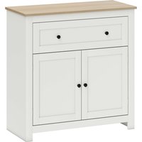 Sideboard Storage Cabinet Modern Kitchen Cupboard Adjustable Shelf Drawer Double Doors Cream