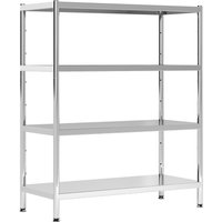 4 Tier Bakers Rack Storage Stainless Steel Microwave Stand Adjustable Shelves Small Spaces Kitchen Storage Unit Spices Pots Pans Tone