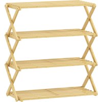 4 Tier Bamboo Shoe Rack No Assembly