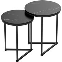 Set Two Marble Effect Nest Tables Marble Effect