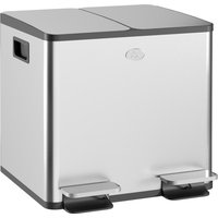 Dual Compartment Stainless Steel Bin Deodoriser Holders Tone