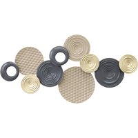 HOMCOM Metal Wall Art, Modern Hanging Wall Decor with Multi-Disc Design for Living Room Bedroom Dining Room | Aosom Ireland