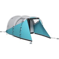 Outsunny Family camping tent 3 person, waterproof tunnel tent, 2 doors windows, ventilated 4.6 x 2.6 x 1.9 m, blue | Aosom Ireland