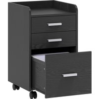 3 Drawer Filing Cabinet Rolling File Cabinet Edged Top Letter A4 Hanging File Folders