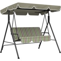 Three Seater Garden Swing Chair Adjustable Canopy