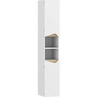 Tall Slim Bathroom Cabinet 2 Doors 2 Shelves