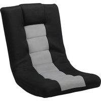 Floor Chair Folding Floor Sofa Adjustable Backrest Wide Seat Swivel Base