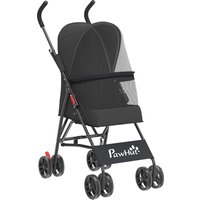 Dog Stroller Foldable Cat Dog Pram Miniature Breeds Pet Stroller Brake Mesh Windows