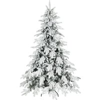 7ft Super Flocked Christmas Tree Green White