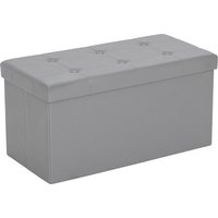 Storage Ottoman Bench PU Leather Folding Foot Rest Stool End Bed Bench Easy Assembly Living Room Bedroom Entryway