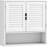 Bathroom Cabinet Wall Mounted Storage Cabinet Adjustable Shelves 60 x 20 x 60 cm