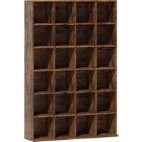 CD Storage Unit Adjustable Shelves 89 x 130.5 cm Rustic