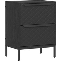 Chest Drawers Dresser 2 Fabric Drawers Aluminium Handles