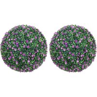 Set Two Artificial Boxwood Balls Plants