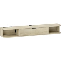 HOMCOM Móvel de TV Suspenso com Orifício para Cabos Estilo Moderno para Televisão 50 Polegadas 120x24x16 cm Madeira Aosom Portugal