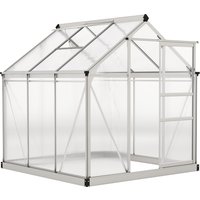 6 x 6ft Polycarbonate Greenhouse Clear