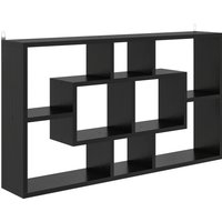 HOMCOM Estante de Parede Decorativa para Livros CDs com 8 Cubos 85x14,5x47,5 cm Preto Aosom Portugal