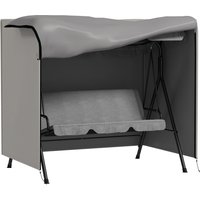 Outsunny Capa para Móveis de Jardim Capa Protetora para Baloiços de Exterior com Fecho de Correr 177x114x152 cm Cinzento Aosom Portugal