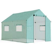 Polyethylene Walk Polytunnel Greenhouse 2 x 3 Aosom UK