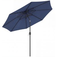 3 m Garden Parasol Umbrellas Outdoor Sun Shade 8 Ribs Tilt Crank Handle Navy Blue