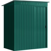 5 x 3.5ft Metal Garden Storage Shed Effortless Assembly 2 Pairs Gloves Waterproof Outdoor Shed