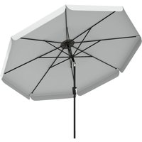 3 m Garden Parasol Tilt Mechanism & Crank Handle UPF 30+ Patio Umbrella Outdoor Table Umbrella Light Grey