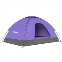 2 Person Camping Tent Dome Tent Zipped Doors Storage Pocket Portable Handy Bag Light