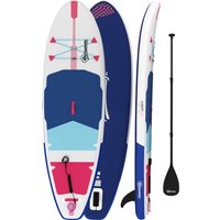 Inflatable Stand Up Paddle Board 305x89x15cm Extra Wide SUP Non Slip EVA Deck Adj Aluminum Paddle