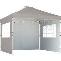 Pop Up Canopy Waterproof Height Adjustable Gazebo 3 Sidewalls Wheeled Bag Parties 3 x 3 m
