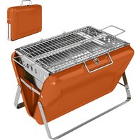 Charcoal BBQ Grill Portable Stainless Steel Barbecue Tilting Grate Camping Picnic Garden
