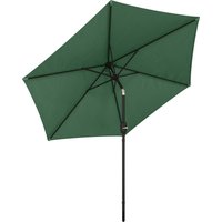 2.6 m Garden Parasol Umbrella Aluminium Pole Outdoor Patio Umbrella Tilt Crank Vent Dark Green