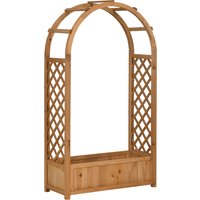 Raised Garden Bed Arch Trellis Freestanding Garden Planter Box Vine Climbing Plant Flower Herb