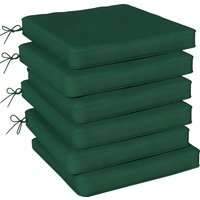 Set 6 Chair Cushion Seat Pads Dining Chair w Straps Indoor Outdoor Removable Tie On Garden Patio